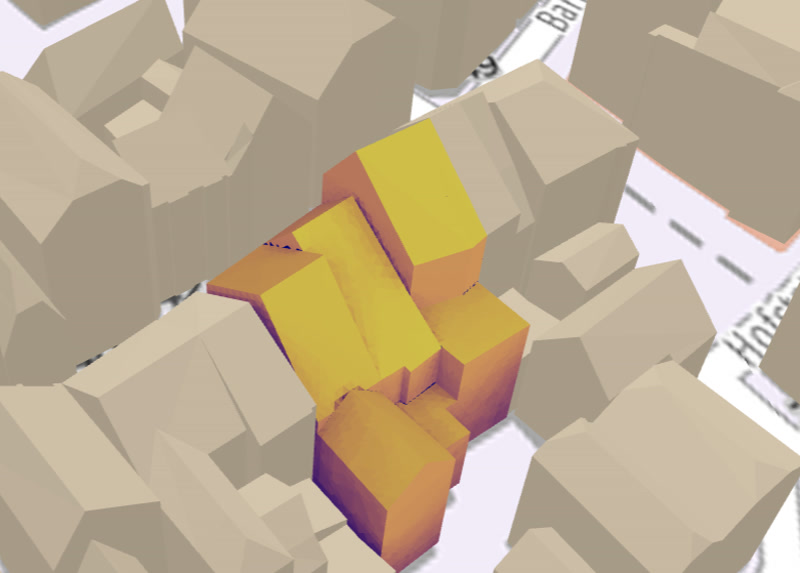 Screenshot from openpv.de showing simulation and shading geometries